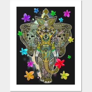 Elephant Zentangle Doodle Art Posters and Art